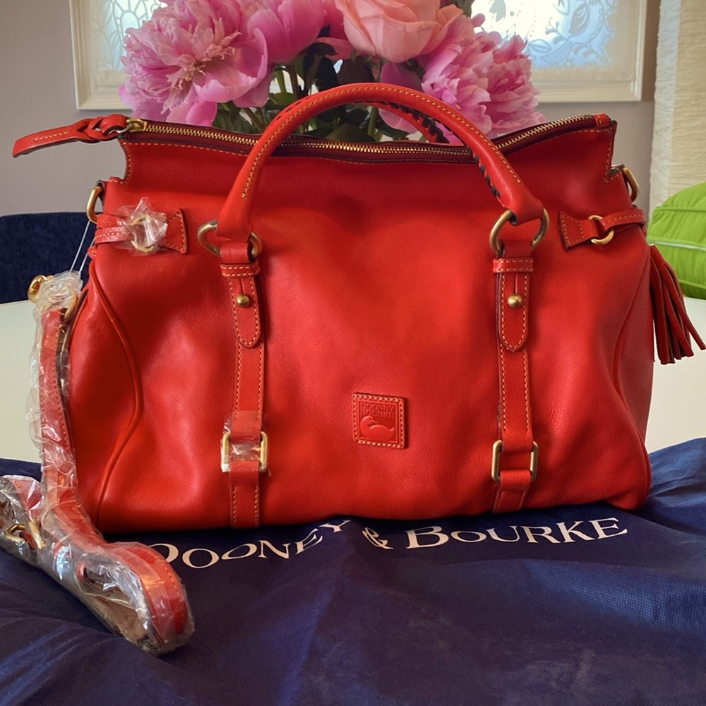 Red Dooney & Burke Florentine large satchel